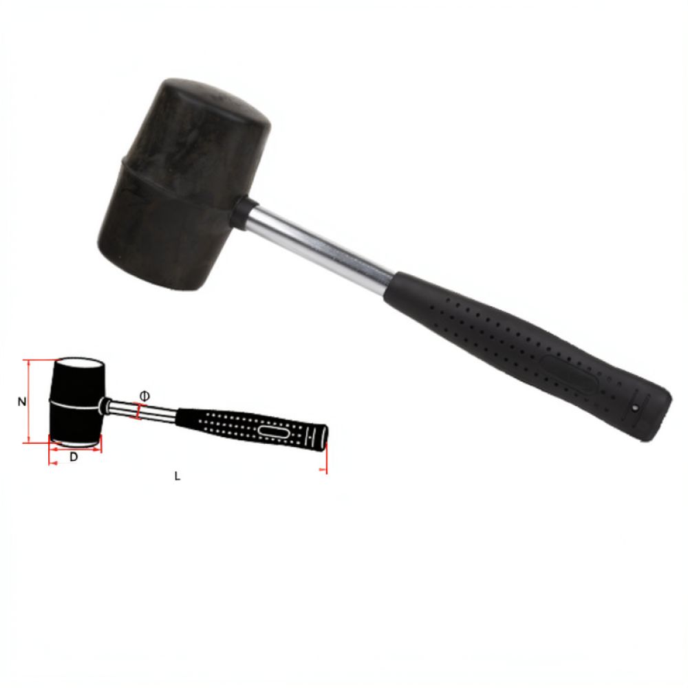 Home Improvement Mark - Ergonomische rubberen hamer voor meubelmontage, vloertegels,