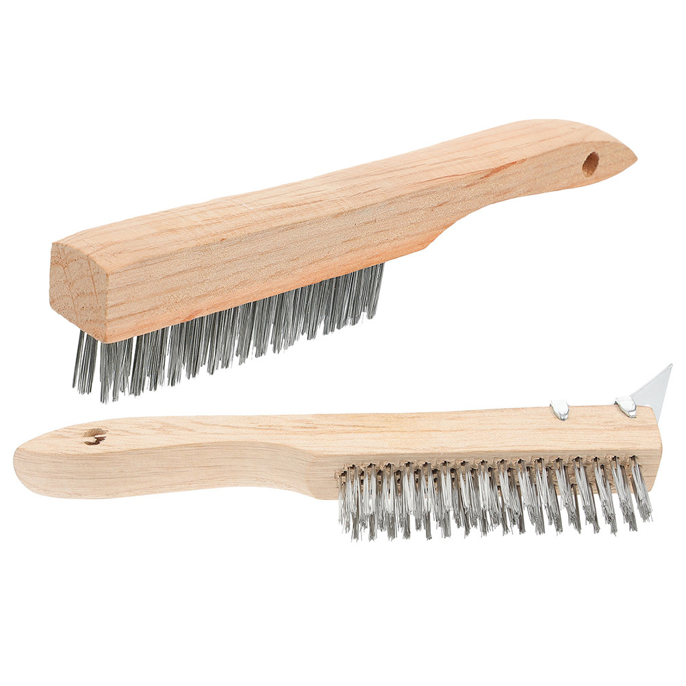 Paint Brush - 2 stuks stevige stalen draadborstel met