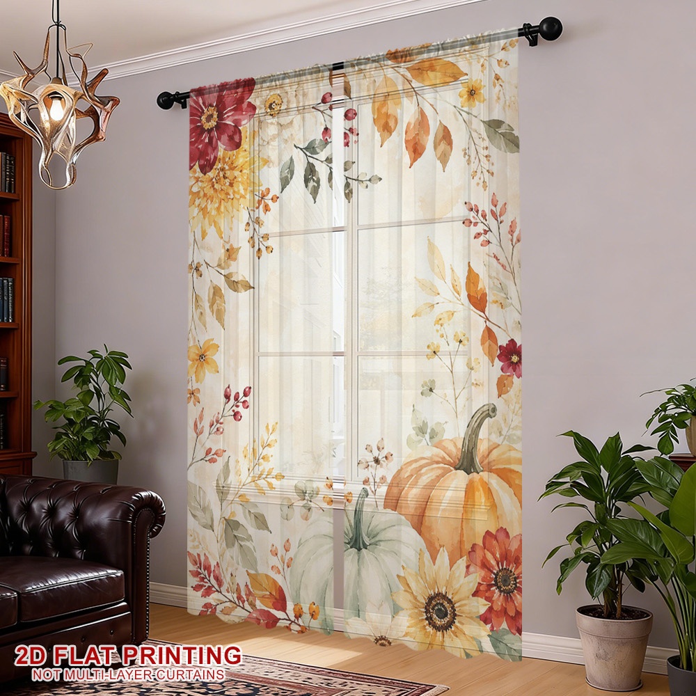 2 stuks Thanksgiving herfst tr - Curtain Rods recensie en prijs