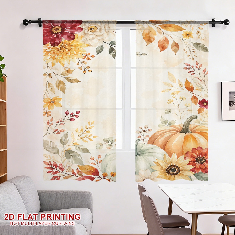 2 stuks Thanksgiving herfst tr - Curtain Rods recensie en prijs