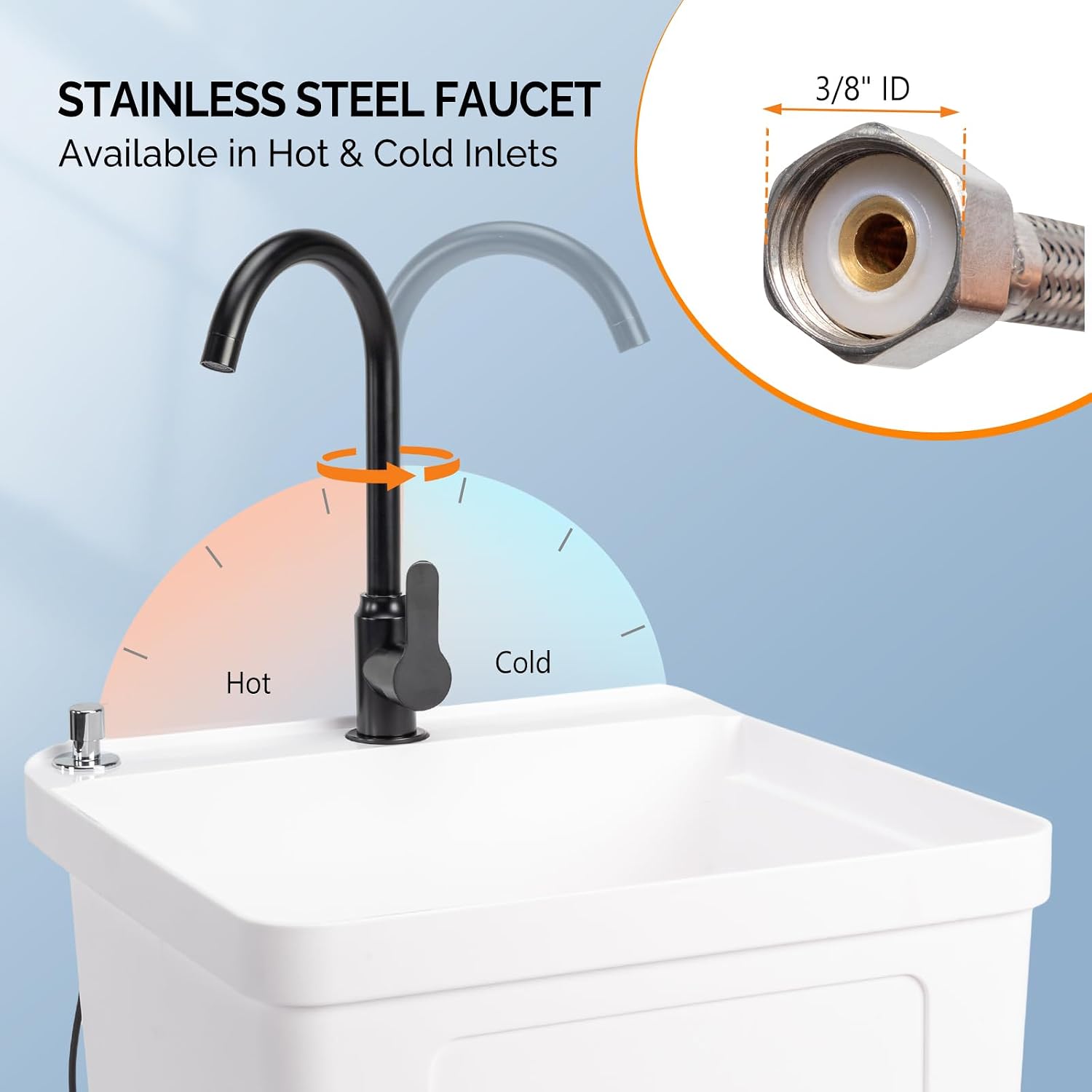 13-gallon wasbak voor de wasru - Faucet recensie en prijs