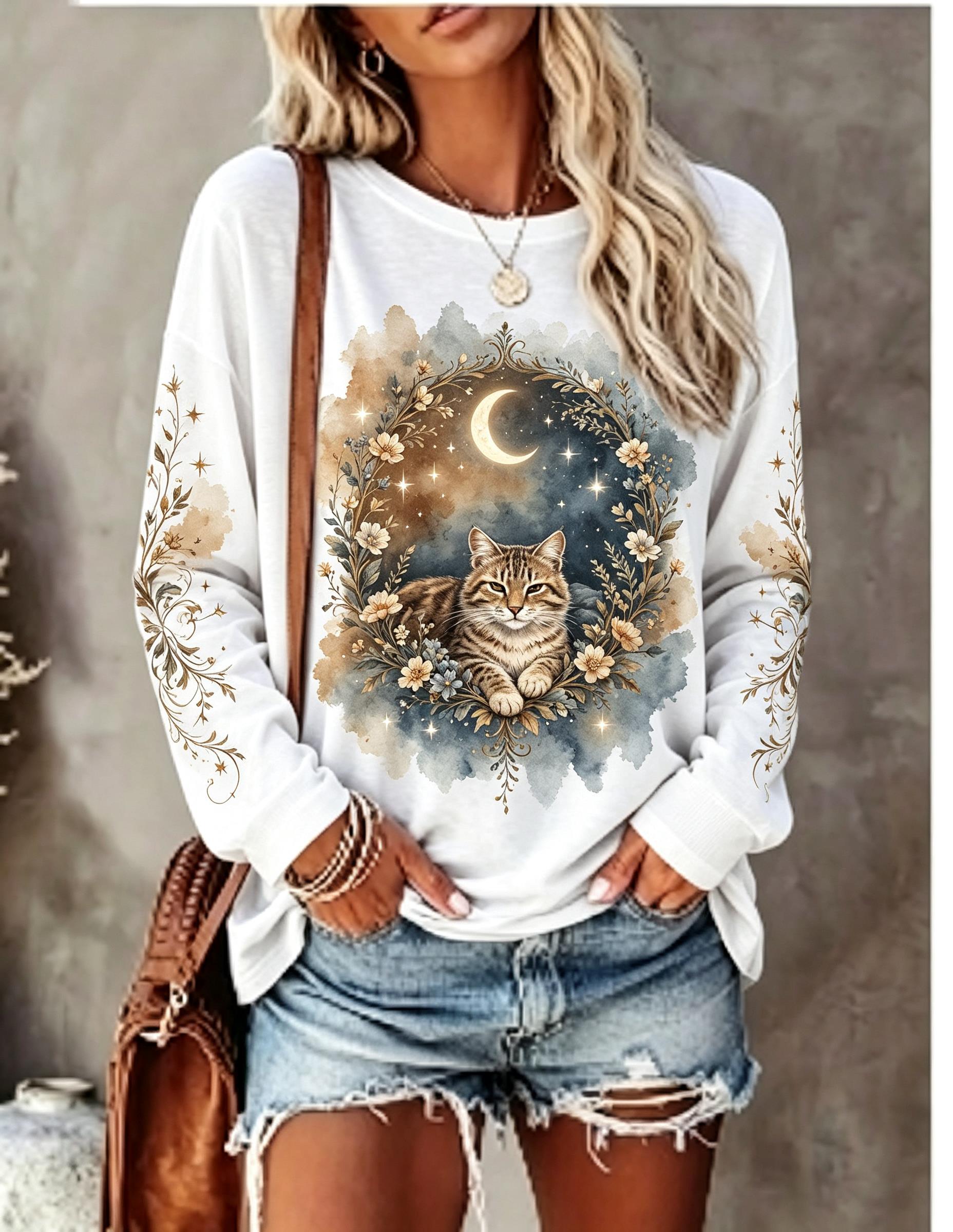 Dames T-shirt met lange mouwen - Wallpaper recensie en prijs