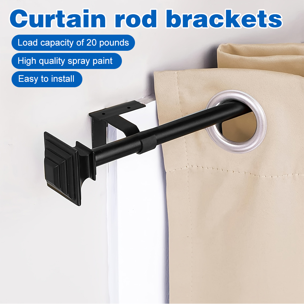 Zwarte, robuuste dubbele gordi - Curtain Rods recensie en prijs